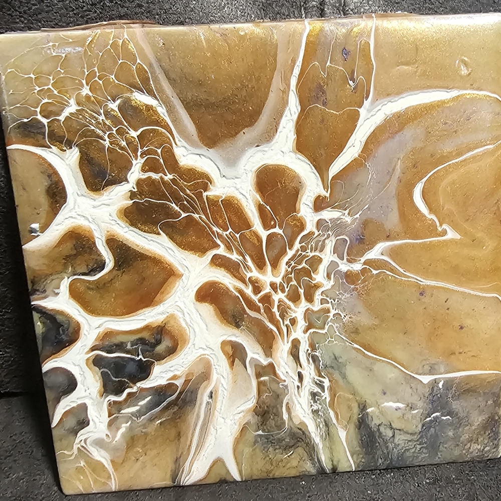 4.25" handpainted ceramic tile
